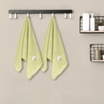 thumbnail image 6 of Unique Bargains Geometric Washcloths Set Cotton Bath Towels Low Lint Green, 6 of 8
