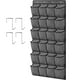 thumbnail image 1 of Zapatero de lino gris para colgar sobre la puerta, 24 bolsillos, organizador de zapatos plegable con ganchos, 1 of 5