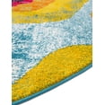 thumbnail image 3 of Unique Loom Lyon Collection Area Rug - Sydney (8' Round Blue/Black), 3 of 6