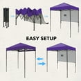 thumbnail image 5 of INTER HUT 6x4 Pop up Portable Canopy Tent, Instant Folding Sun Shelter with Carry Bag, Purple, 5 of 8