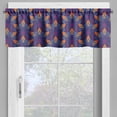 thumbnail image 4 of Ambesonne Mandala Valance & Curtain, Vibrant Floral Ornate, 55"x30", Orange Pale Blue Purple, 4 of 6