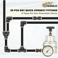 thumbnail image 7 of 39 PCS DOT Air Line Quick Connect Fittings 1/4" 3/8" 1/2" Push to Connect Fittings DOT Brass Air Hose Fittings Repair Kit for Semi Truck Air Line Kit or Industrial Air System, 7 of 7