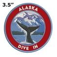 thumbnail image 2 of Dive In! Alaska 3.5 Inch Iron Or Sew On Embroidered Fabric Badge Patch Seek Adventure, National Park Iconic Series, 2 of 2