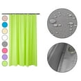 thumbnail image 4 of Waterproof Solid Color Shower Curtain with Hooks - PEVA 180cm x 180cm for Bathroom, 4 of 4