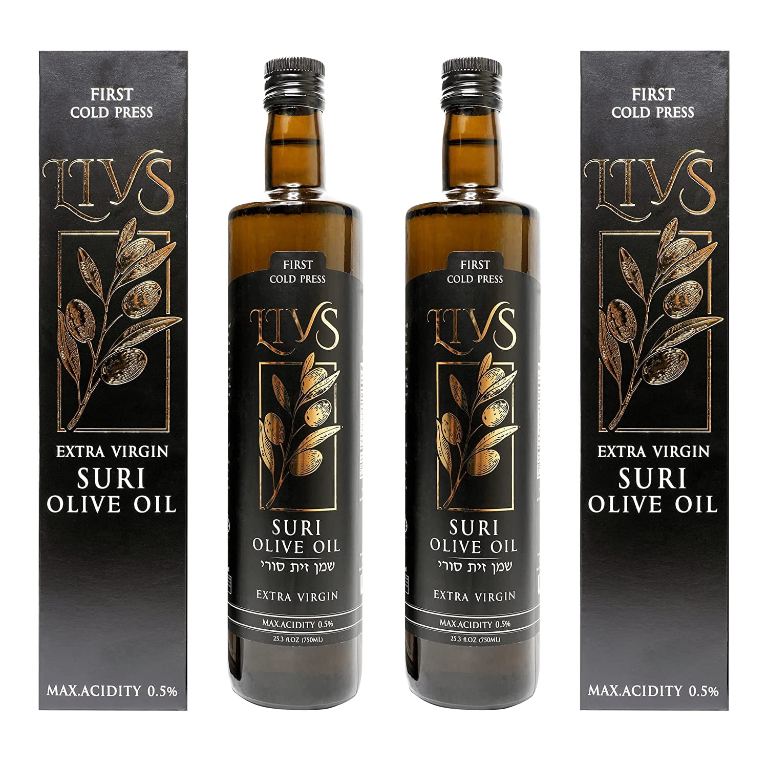 LIVS Suri Blend Extra Virgin Olive Oil – 750ml |Pack of 2| – First Cold Pressed, Unfiltered, Mediterranean Robust Flavor