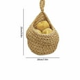 Jute Hanging Fruit And Vegetable Baskets Rope Hook Woven Bag Hanging
