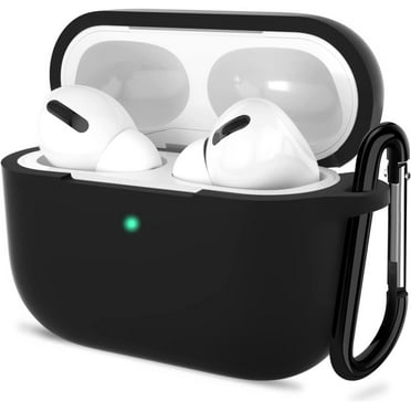 AirPods Pro 2nd Generation Case Cover, Protective Silicone Skin Accessories with Keychain for Women Men for Apple AirPods Pro Gen 2(2022), Front LED Visible-Black