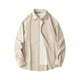 thumbnail image 1 of Blusa y camisa de manga larga con cuello vuelto para hombre, color liso, de pana, talla grande, holgada, a la moda, de manga larga, blusa para hombre, 1 of 4