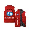 thumbnail image 3 of Chaqueta sin mangas con estampado 3D ROUTE 66 para hombre, chaqueta con cremallera y cuello alto para otoño/invierno, camiseta sin mangas versátil para la calle, 3 of 5