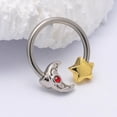 thumbnail image 4 of Nose ring, star, nose ring, moon nose ring, creative nose ring, 4 of 5