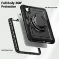thumbnail image 5 of Decase for iPad Mini 7 Case 2024 (A17 Pro) Case,Rugged Durable Shockproof Tablet Cover with 360° Rotating Hand Strap Foldable Hidden Stand,for iPad Mini 7th/6th Generation Case (2024/2021),Black, 5 of 9