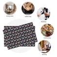 thumbnail image 6 of Rocae Bohemian Chicken Printed Heat Resistant Place Mats,Classic Hemstitch Cloth Fabric Placemats Imitation Linen Place Mat Table Mats 18x12 inch, 6 of 9
