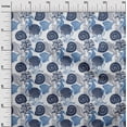 thumbnail image 3 of oneOone Cotton Cambric Medium Blue2 Fabric Ocean Underwater Life Dress Material Fabric Print Fabric By The Yard 42 Inch Wide, 3 of 4