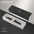 thumbnail image 2 of Parker IM Fountain Pen | Black Lacquer with Gold Trim | Medium Nib with Blue Ink Refill | Gift Box, 2 of 7