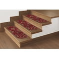 thumbnail image 4 of Ottomanson Non-Slip Rubberback Oriental 8.5" x 26" Indoor Oval Stair Treads, 7 Pack, Red, 4 of 8