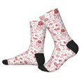 thumbnail image 2 of Disketp Flower Leaves Unisex Mid-Calf Socks Lightweight Breathable Ventilation Ankle Socks, 2 of 7