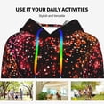 thumbnail image 4 of Kdxio Colorful Sparkling Print Womens Oversized Hoodies Sweatshirts Hooded Pullover Tops Sweaters Casual-XX-Large, 4 of 7