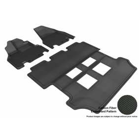 Fit 95 14 Honda Odyssey 3 Row Front Rear Black Rubber Floor