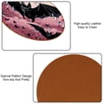thumbnail image 5 of Bats 6Pcs Round Microfiber Leather Bar Coasters, 11x11 cm/4.3x4.3 in, Drink Mats for Home and Kitchen, Absorbent Cup Coasters Set for Drinks, 5 of 6