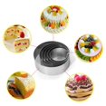 thumbnail image 1 of 6 Pieces Stainless Steel Round Mousse Circle Cake Mold Set Cookie Mold Set Baking Tool Set, 1 of 5
