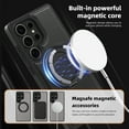 thumbnail image 5 of Leather Case for Samsung Galaxy S25, Compatible with Wireless Charging, 360 Spin Magnetic Stand Shockproof Protective Magnetic Case, Military Protection for Samsung S25, Black, 5 of 7