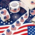 thumbnail image 6 of SLYNSHome 250th Anniversary Heart-Shaped American Flag Stickers 1 Roll 500 Sheet,4th of July Independence Day Stickers Party Supplies for Parties, Events, Celebrations, 6 of 6