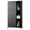 GM-9door-Black, variant on HUAXRON 1 Tier Metal Storage Locker for School, Gym, Home, Office, 55'' Tall Steel Locker Cabinet for Employees, Students, Assembly Required