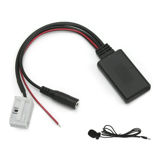 Conector de audio para automóvil, adaptador AUX-IN Bluetooth de 12 pines, cable de entrada auxiliar, cable AU IN Bluetooth Resultados impresionantes