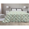 thumbnail image 1 of Grey and Mint Down Alternative Comforter, Rustic Branches White Buds Purity of Untouched Nature Theme, Microfiber Quilt for All Season, 5 Sizes, Pale Mint Green White, by Ambesonne, 1 of 3