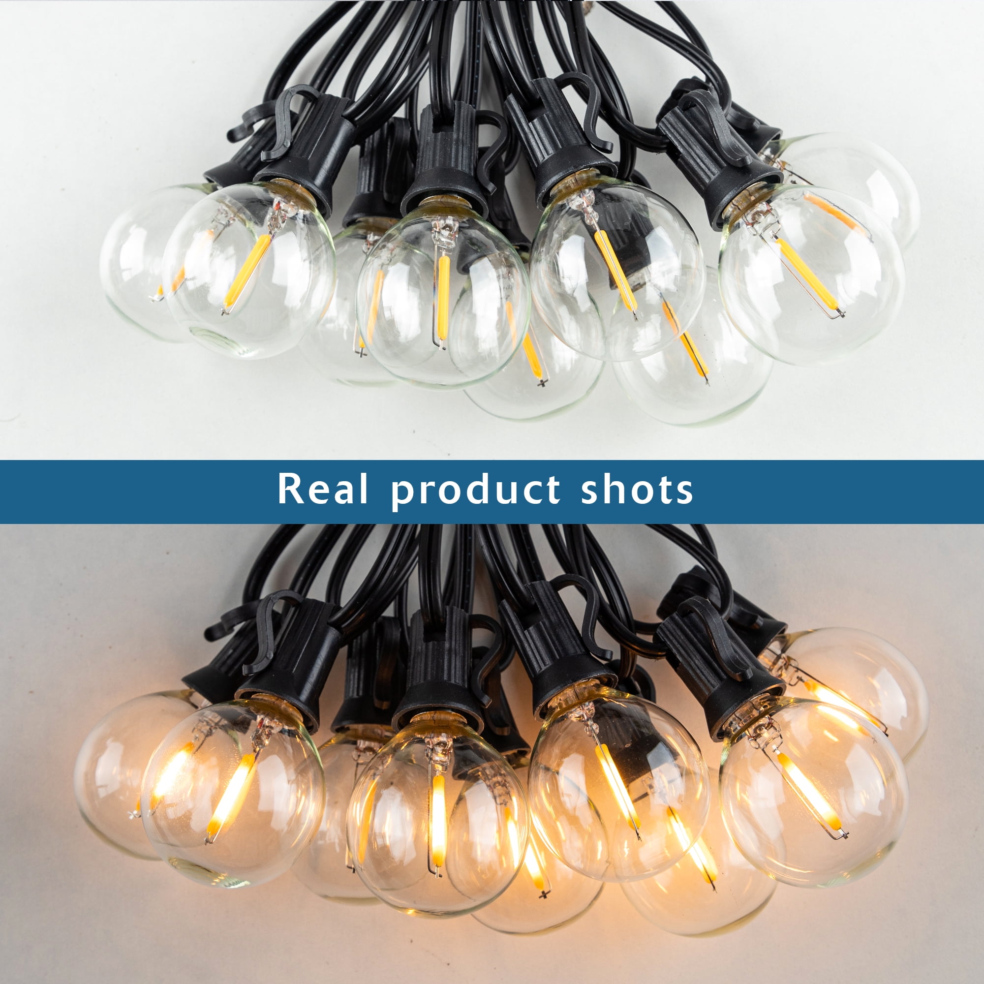 G40 LED String Lights E12 Socket 25ft 33ft 50ft 65ft EU Plug 220V