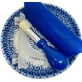thumbnail image 3 of BonCera Juego de ralladores de ajo de cerámica todo en uno, 4 piezas, diseño esmaltado, plato rallador con pelador de ajos, soporte de exhibición para cepillo de recolección, también ralla cúrcuma, je, 3 of 5