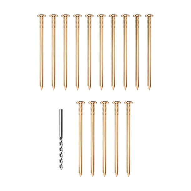 Clavos de cobre para pizarra, de metal, multiusos, de cabeza grande, fáciles de usar. 16 piezas