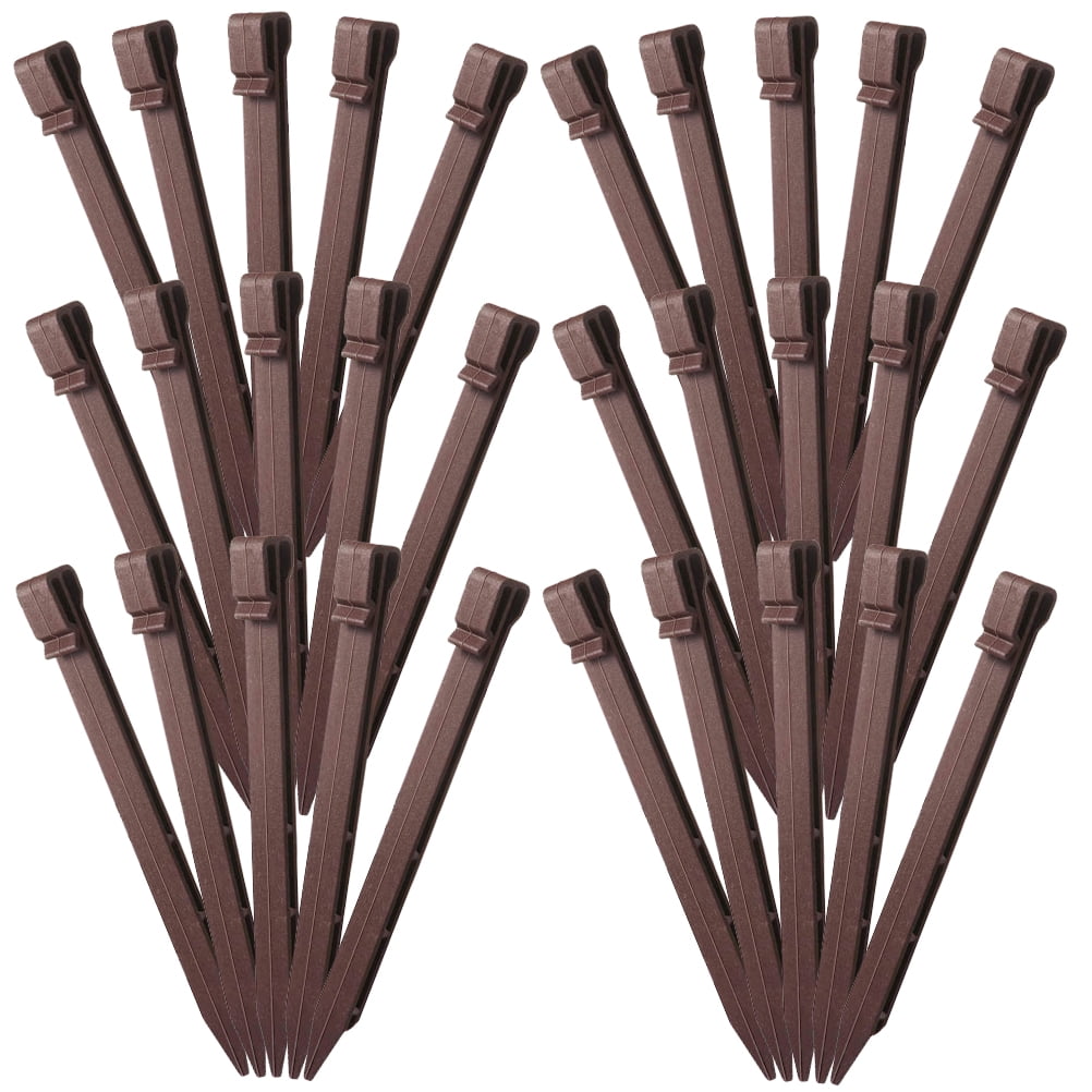 IBASETOY 30Pcs Plastic Garden Stakes for Tents Canopies and Tarps with Sharp Bottom and Design