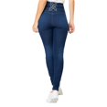 thumbnail image 3 of Jeans para Mujer Skinny Suave y elástico en Stretch Push Up Azul azul 11 Incógnita 110071, 3 of 5