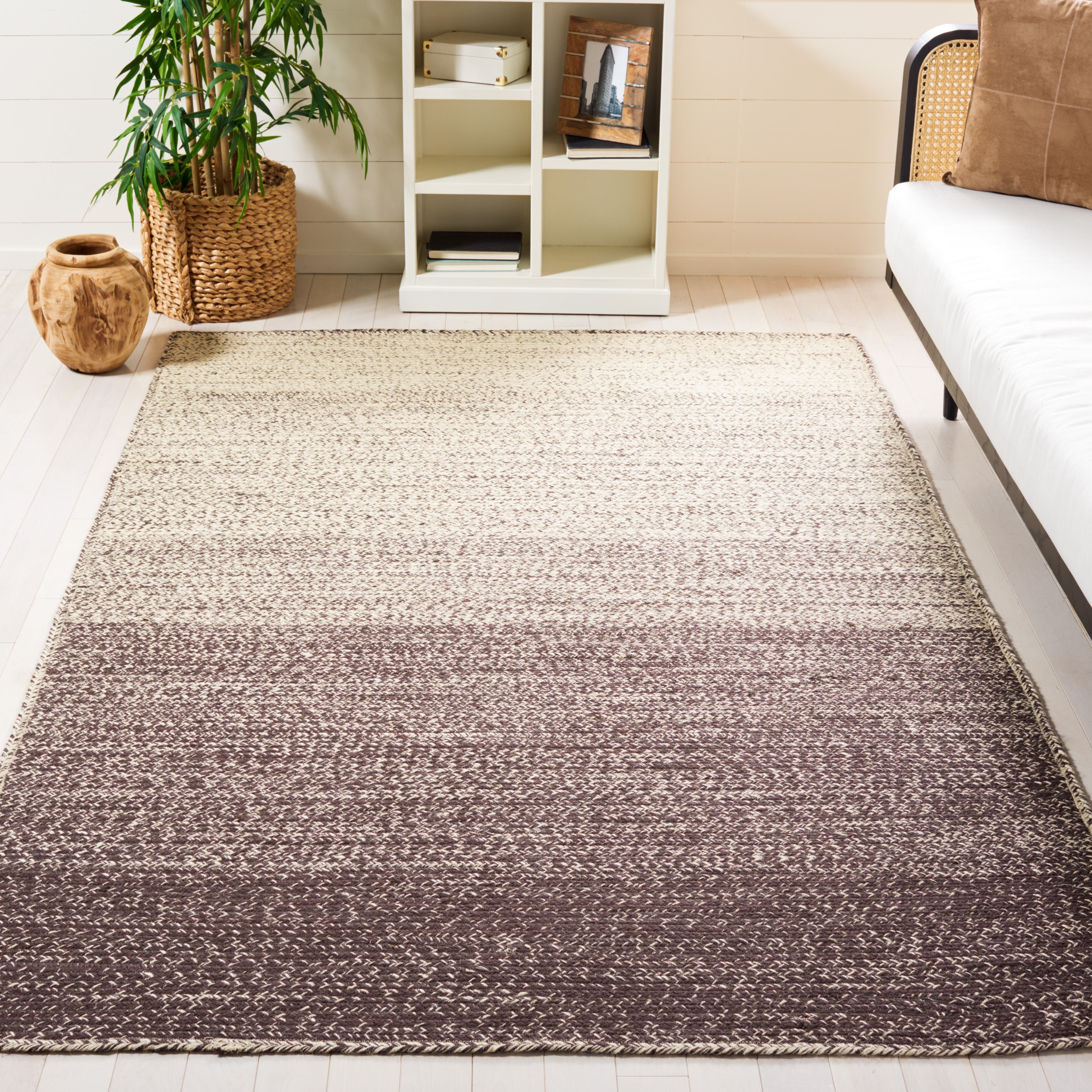 SAFAVIEH Natural Fiber Arda Gradient Area Rug, Natural/Brown, 4' x 6'