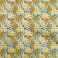 thumbnail image 1 of oneOone Cotton Silk Brown Fabric Asian Floral Craft Projects Decor Fabric Printed By The Yard 42 Inch Wide, 1 of 4