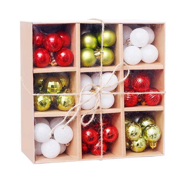 99PCS Bola de Navidad Adornos Fiesta Árbol de Navidad Decoraciones Colgante Adorno Decoración Wmkox8yii fhajkh1961