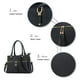 thumbnail image 5 of Bolso bandolera de piel con asa para mujer, D-Negro, M, 5 of 5