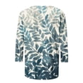 thumbnail image 4 of Ichuanyi Women's Spring Fashion Plants Printed Mid-length 3/4 Sleeves T-shirt Blouse O-Neck Casual Tunic Tops, 4 of 4