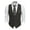Dark Gray, variant on Men's Suit Vest Business Formal Dress Waistcoat Vest with 3 Pockets for Suit or Tuxedo
