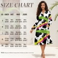 thumbnail image 7 of Uorisanigo Patchwork Dress for Women with Pockets Long Sleeve Fashion Dress Comfy Soft Midi Dresses Vacation Outfits, Creative Cow Print, Size X-Large, 7 of 7