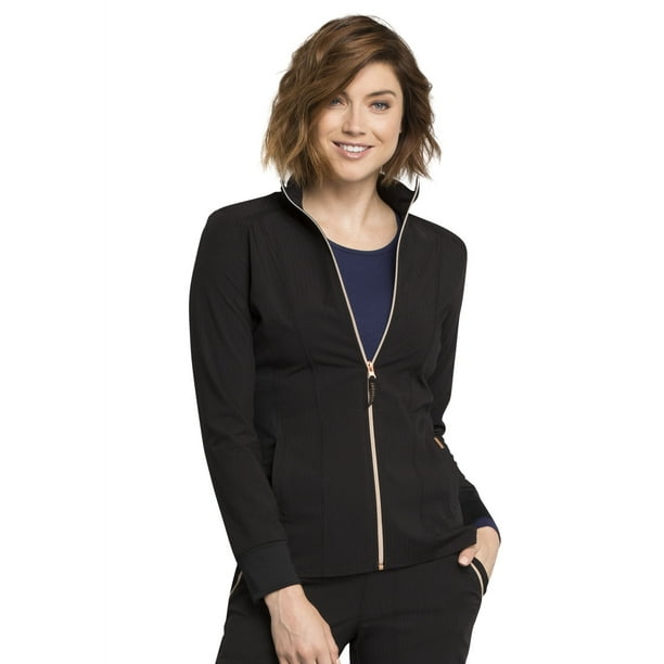 Cherokee Cherokee Statement Scrubs Warm Up Jacket for Women Zip Front