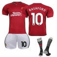 thumbnail image 1 of 2023-2024 Manchester United Home Football Kit No. 10 Rashfor C adult L, 1 of 5