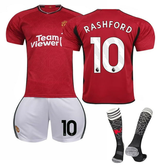 2023-2024 Manchester United Home Football Kit No. 10 Rashfor C adult L
