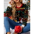 thumbnail image 4 of Pullover Sweater for Women Crewneck Ugly Christmas Multi Graphic Winter Clothes Lightweight Fall Long Sleeve knitted Sweaters Tops Alsol Lamesa, 4 of 6