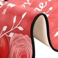 thumbnail image 6 of SKYSONIC 2'X6' Valentines Day Rose Red Runner Rug with Rubber Backing, Romantic Floral Flowers Non Slip Entryway Rug Runner Washable Soft Area Rug Carpet for Hallway Bedroom Kitchen Decor, 6 of 6