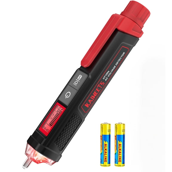 KAIWEETS Non-Contact Voltage Tester Pen, Electrical Tester with Dual Sensitivity Modes, LCD Display, Signal Percentage, Buzzer Alarm, Wire Breakpoint Finder, Live/Null Wire Tester