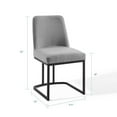 thumbnail image 2 of Modway Amplify Sled Base Upholstered Fabric Dining Side Chair in Black Light Gray, 2 of 7
