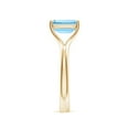 thumbnail image 3 of ANGARA Natural Solitaire 1.35 ct Aquamarine Split Shank Engagement Ring in 14K Yellow Gold for Women (Size-8x6mm) | March Birthstone, Anniversary, Jewelry Gift for Women | Natural Aquamarine Ring, 3 of 10