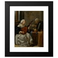 thumbnail image 2 of Jacob Duck 15x18 Black Modern Framed Museum Art Print Titled - Woman Playing a Theorbo (1660-1664), 2 of 5
